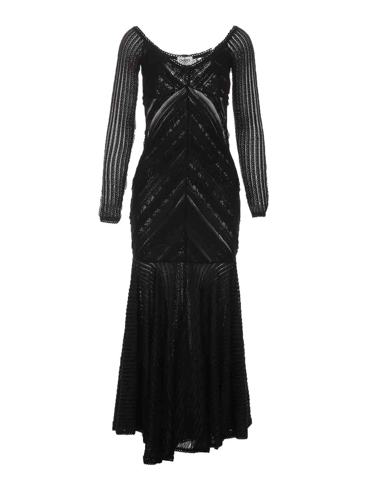 Shop Charo Ruiz Souley Long Dress In Black