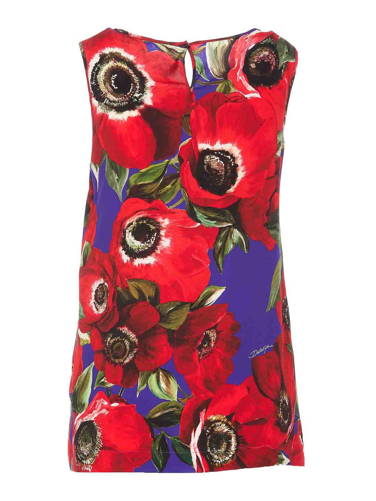Shop Dolce & Gabbana Anemone Print Tank Top In Multicolour