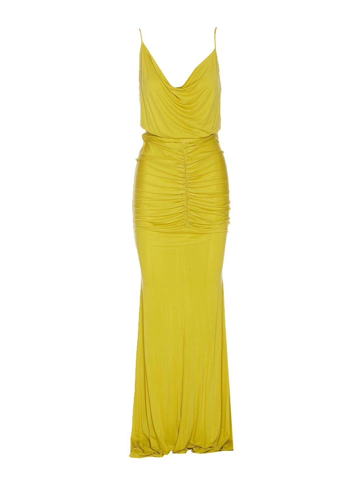 Shop Elisabetta Franchi Red Carpet Dress In Yellow