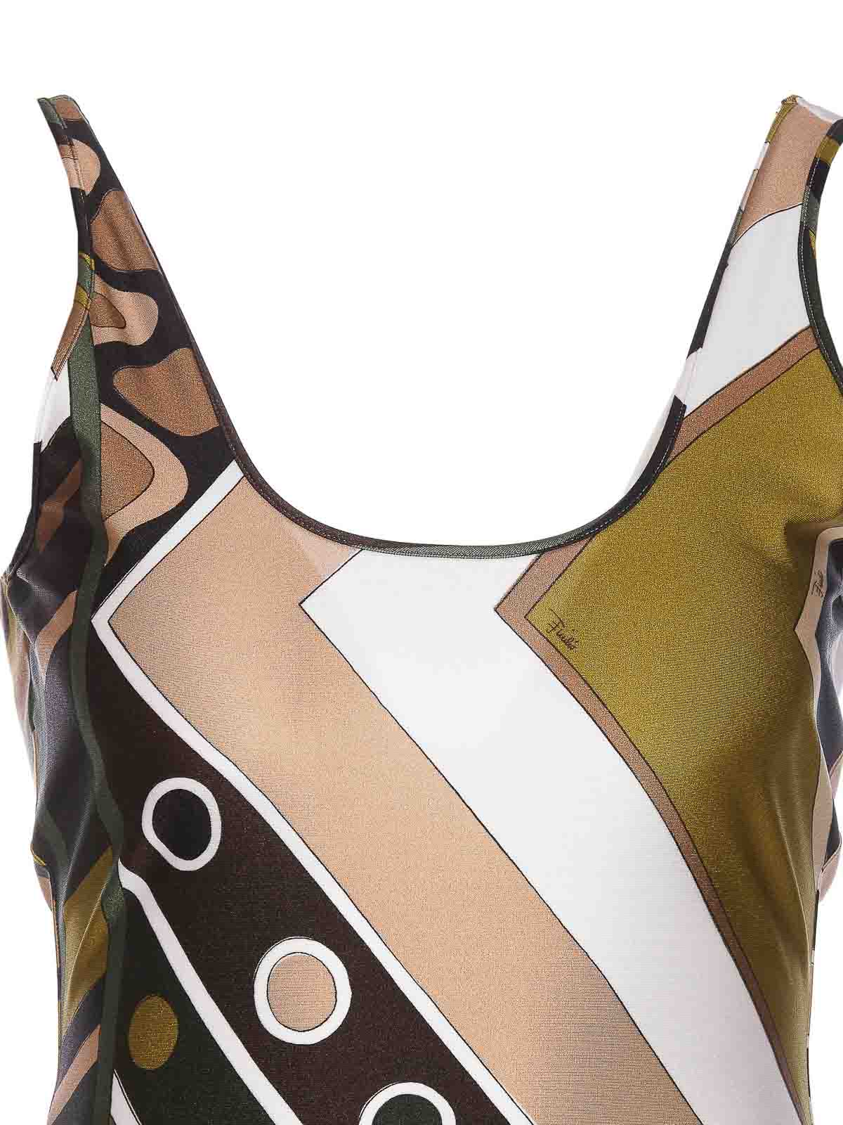 Shop Emilio Pucci Vivara Print Midi Dress In Multicolour