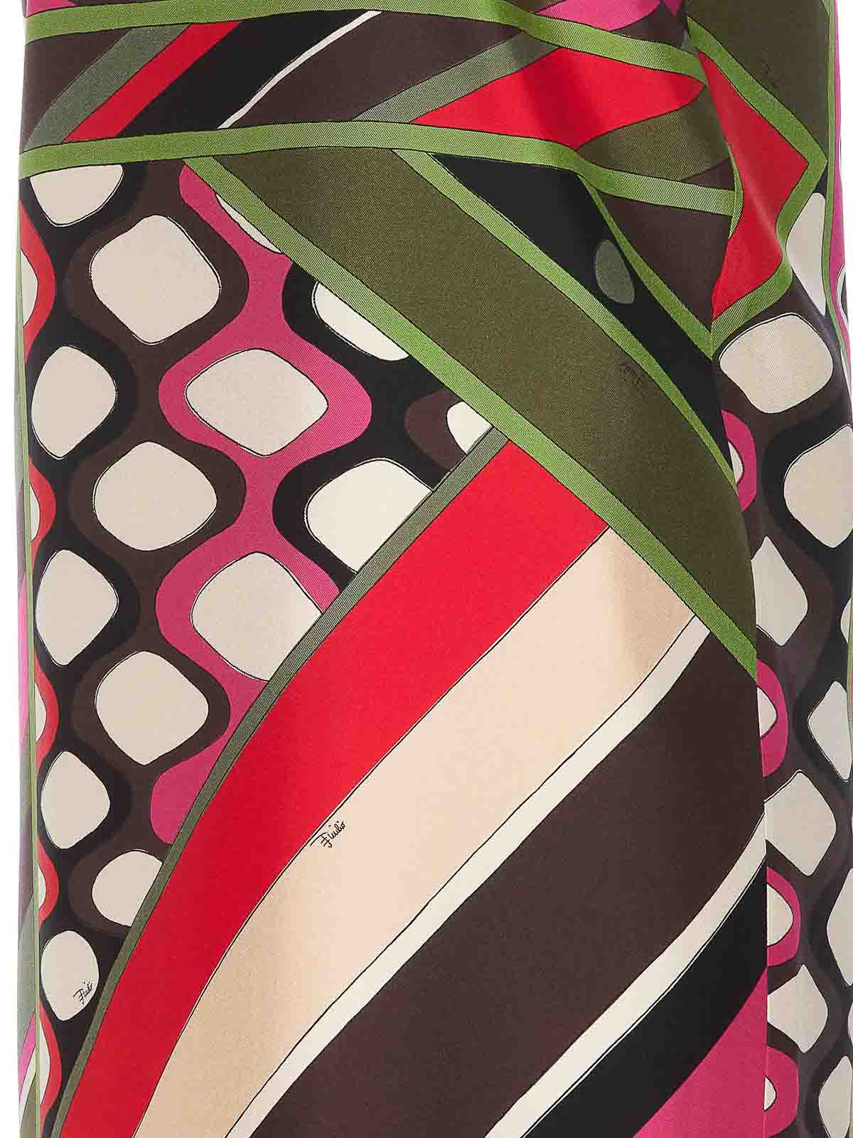 Shop Emilio Pucci Vivara Print Silk Twill Dress In Multicolour
