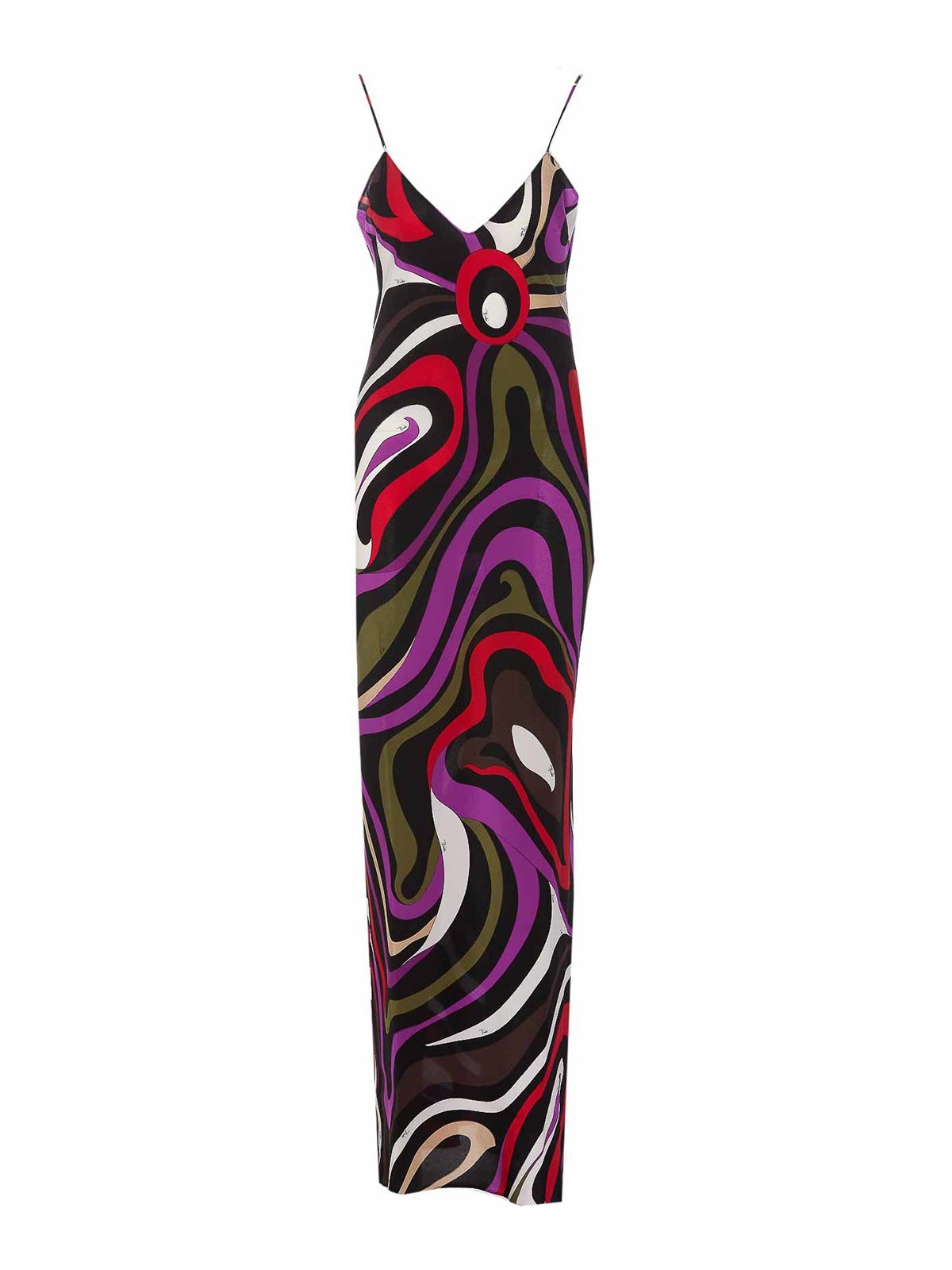 Emilio Pucci Marmo Print Silk Long Dress - Women|4HRI274H763001