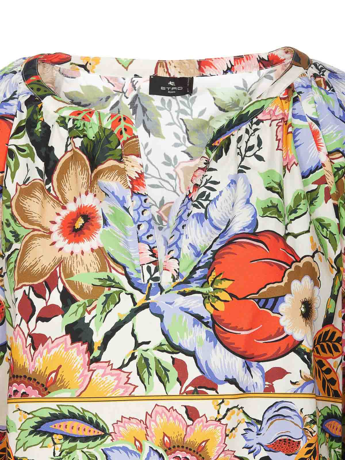 Shop Etro Bouquet Shirt In Multicolour