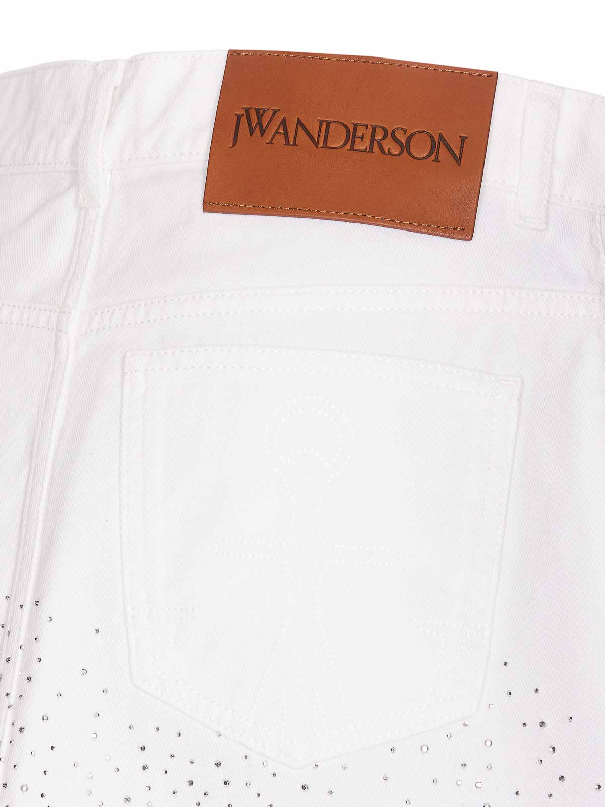 Shop Jw Anderson Falda Semilarga - Blanco In White