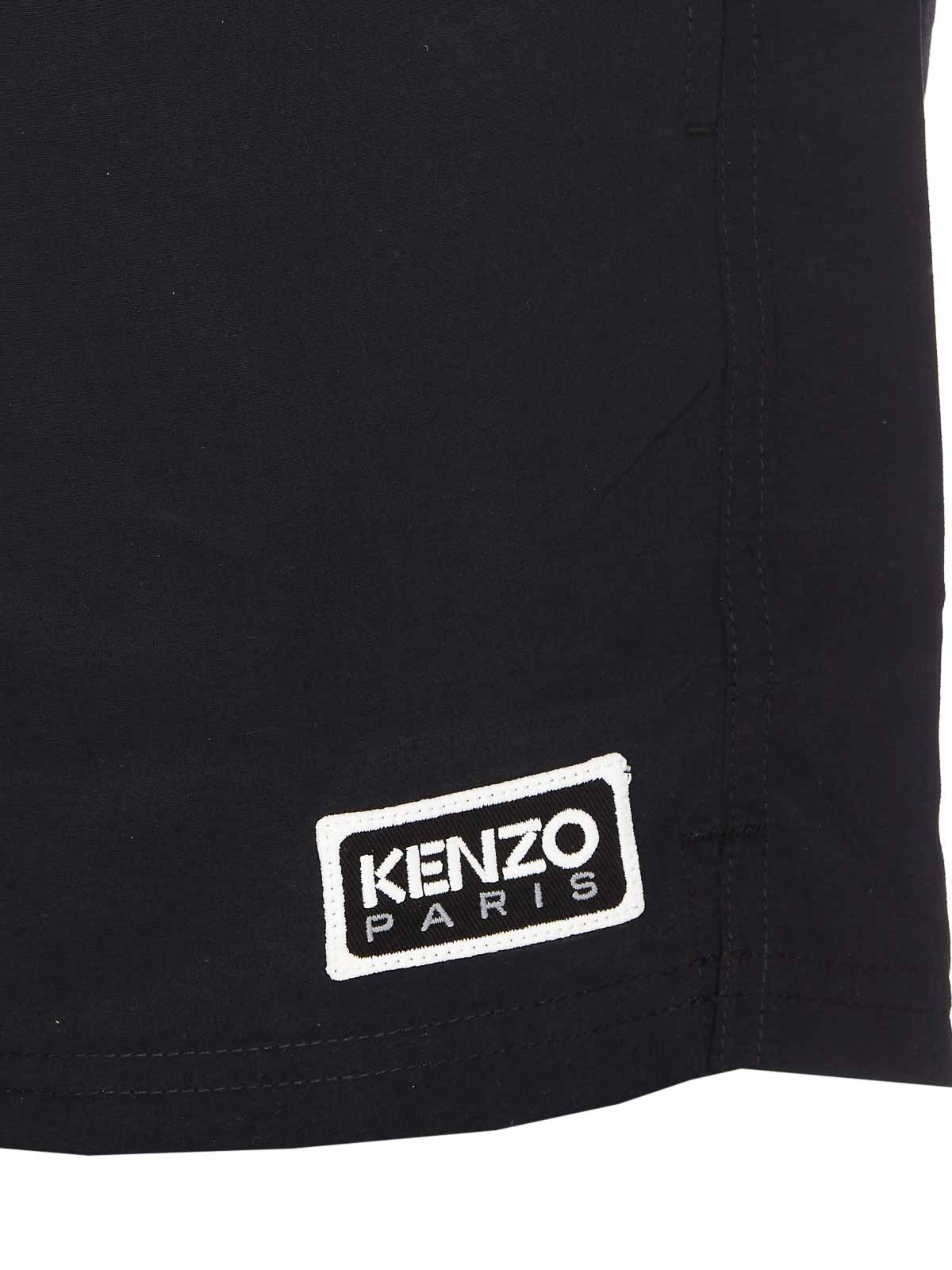 Shop Kenzo Classic Logo Swimwear In Black