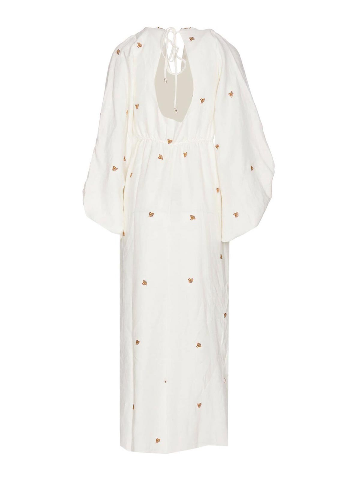 Shop Lug Von Siga White Louise Dress With Lateral Zip Closure
