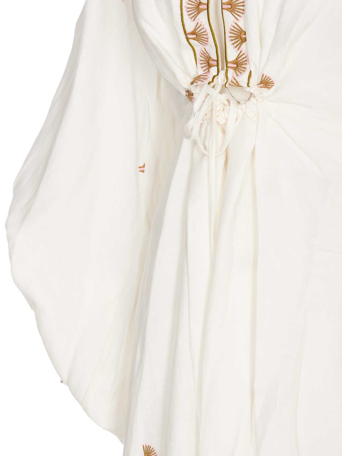 Shop Lug Von Siga White Louise Dress With Lateral Zip Closure