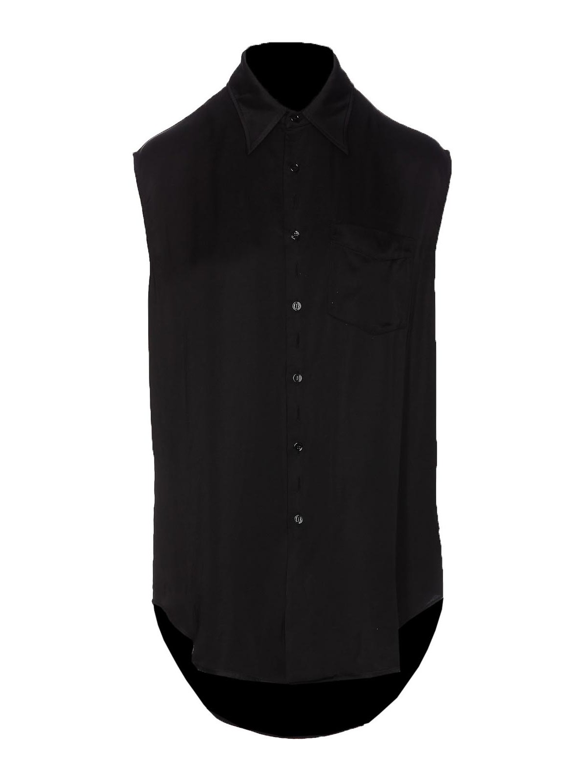 Mm6 Maison Margiela Distressed Shirt In Black