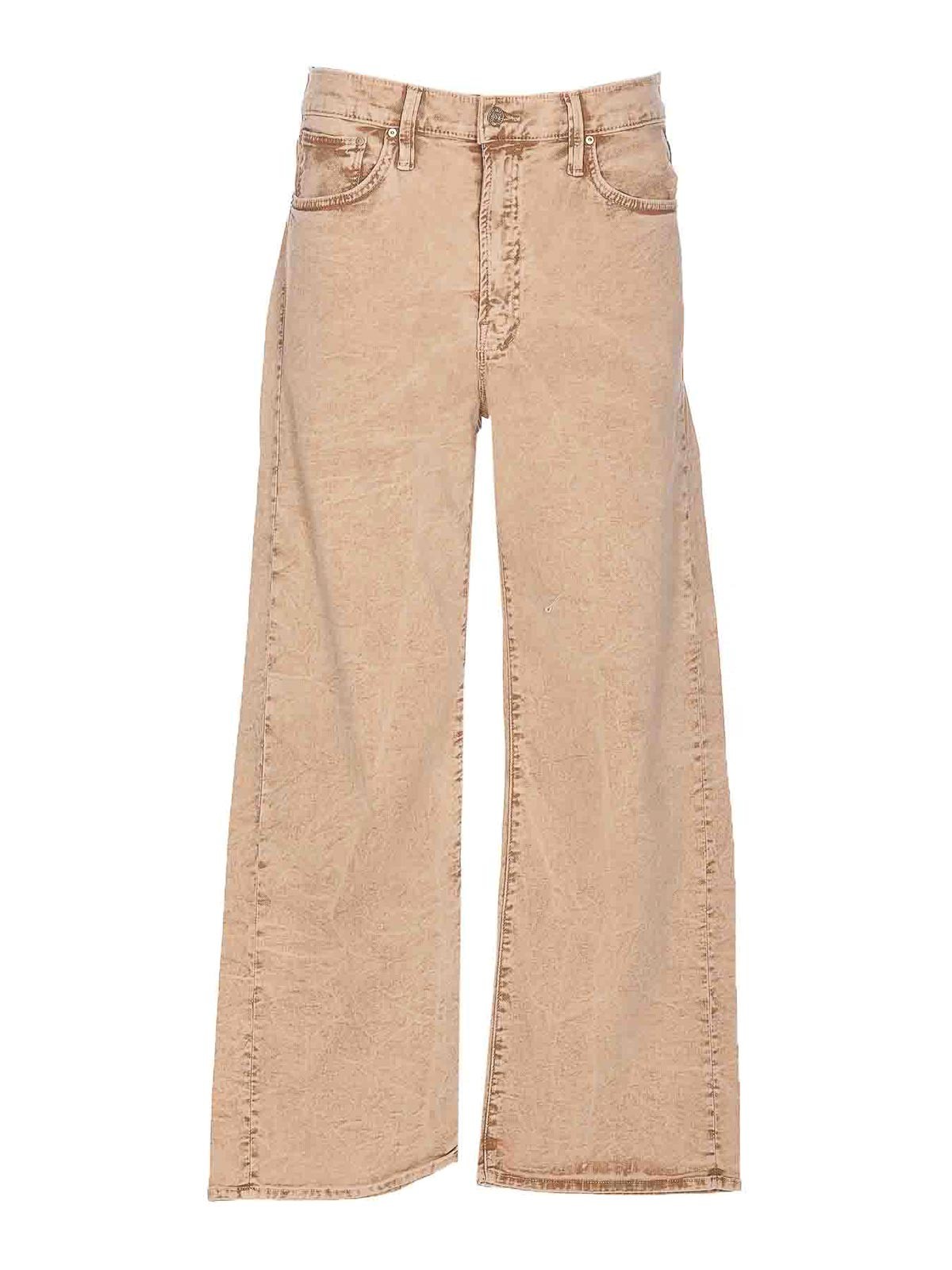 Shop Mother Beige The Dodger Jeans