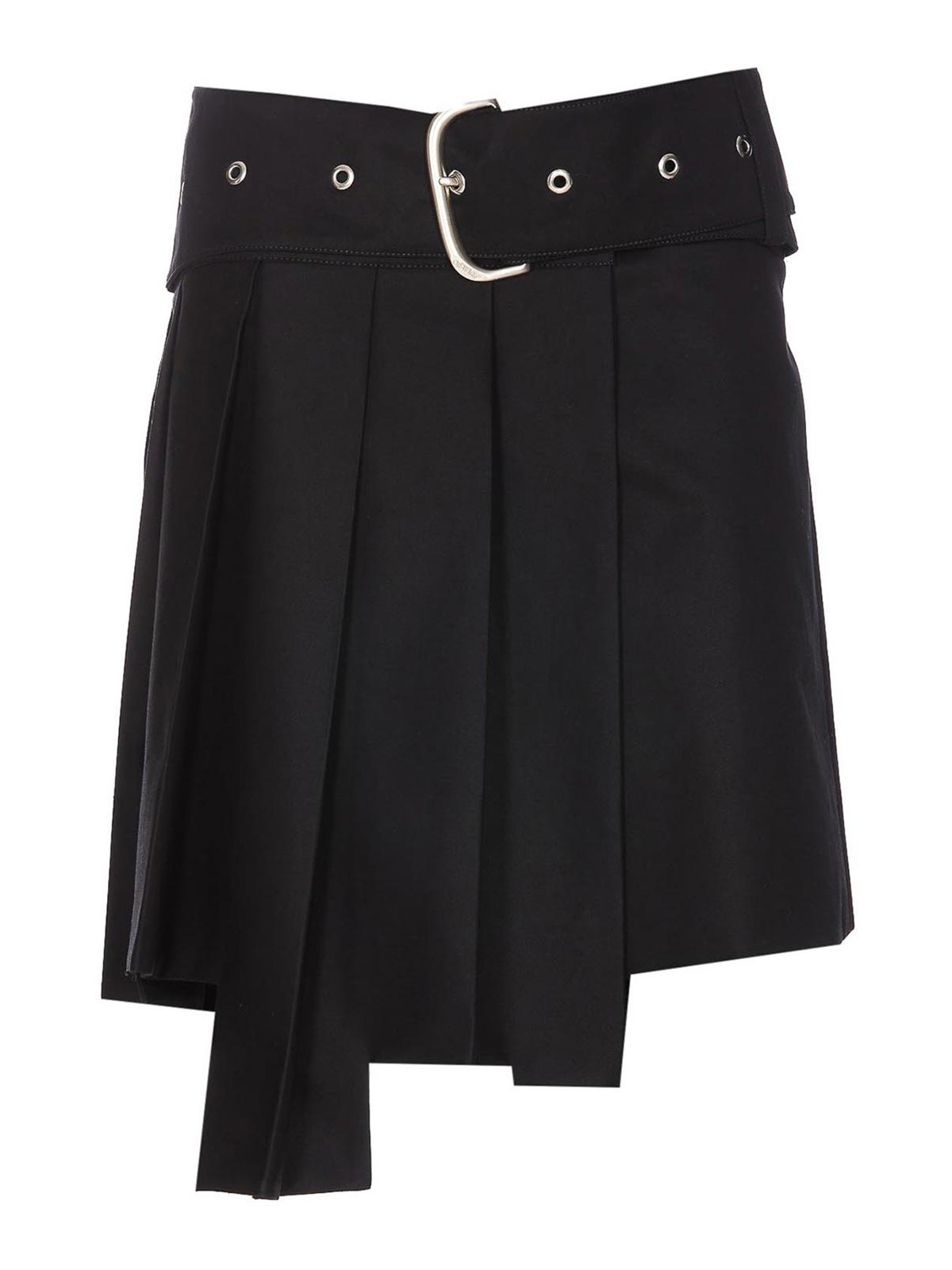 Off-white Belt Pleated Skirt In Black