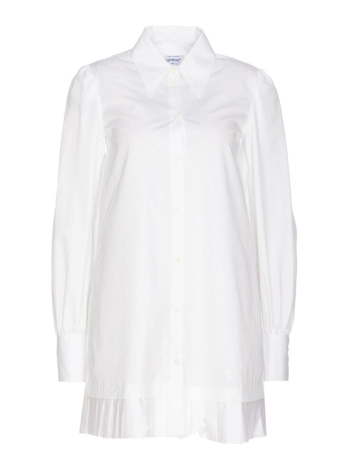 Off-white Overshirt Dress In White