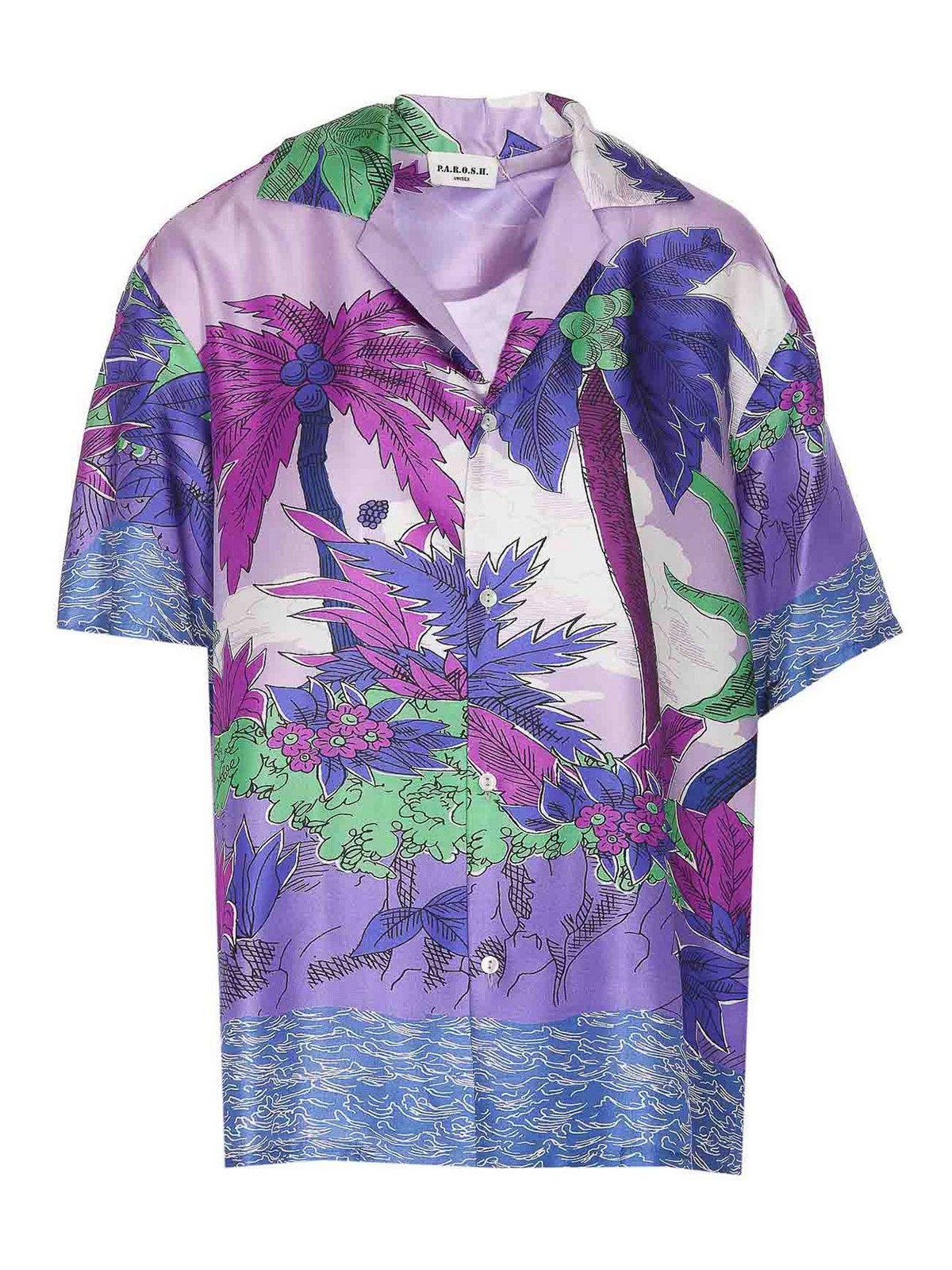 Shop P.a.r.o.s.h Sepalm Shirt In Purple