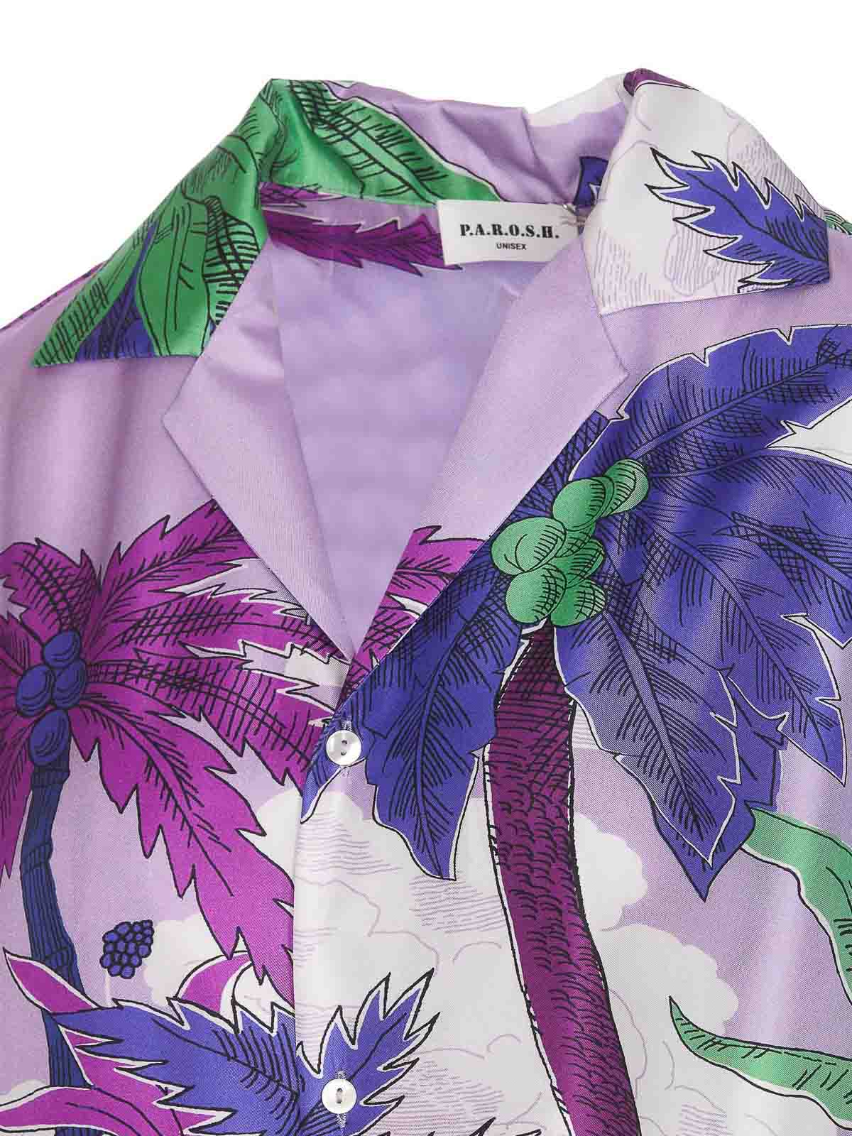 Shop P.a.r.o.s.h Sepalm Shirt In Purple