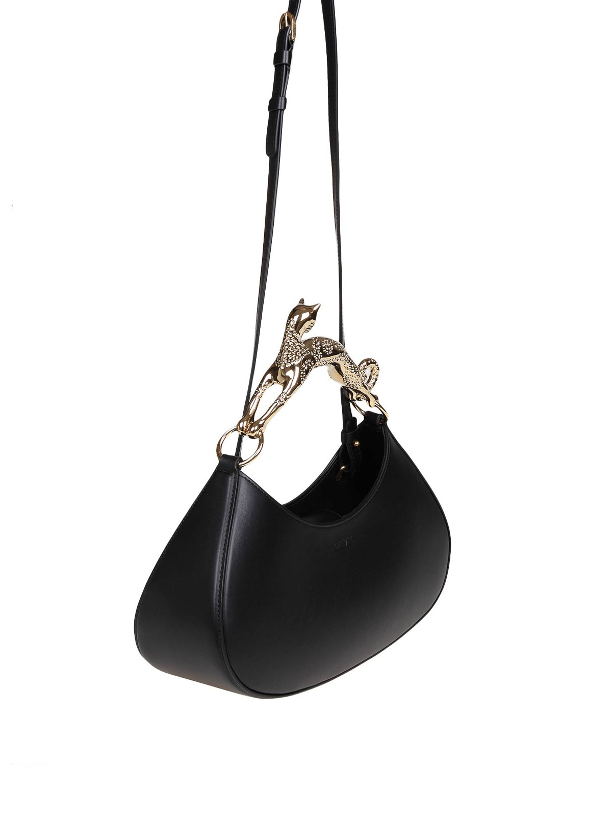 Shop Lanvin Cat Handbag Hobo Bag In Black