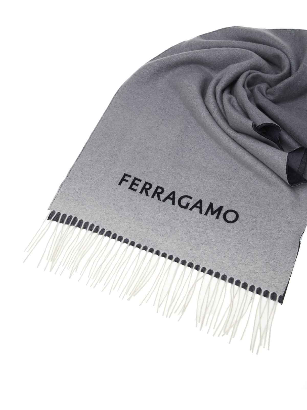 Shop Ferragamo Gradient Effect Cashmere Scarf In Blue