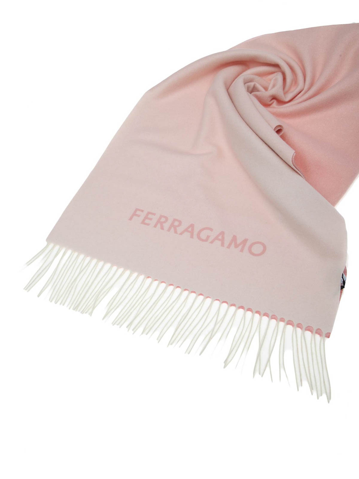 Shop Ferragamo Gradient Effect Cashmere Scarf In Pink