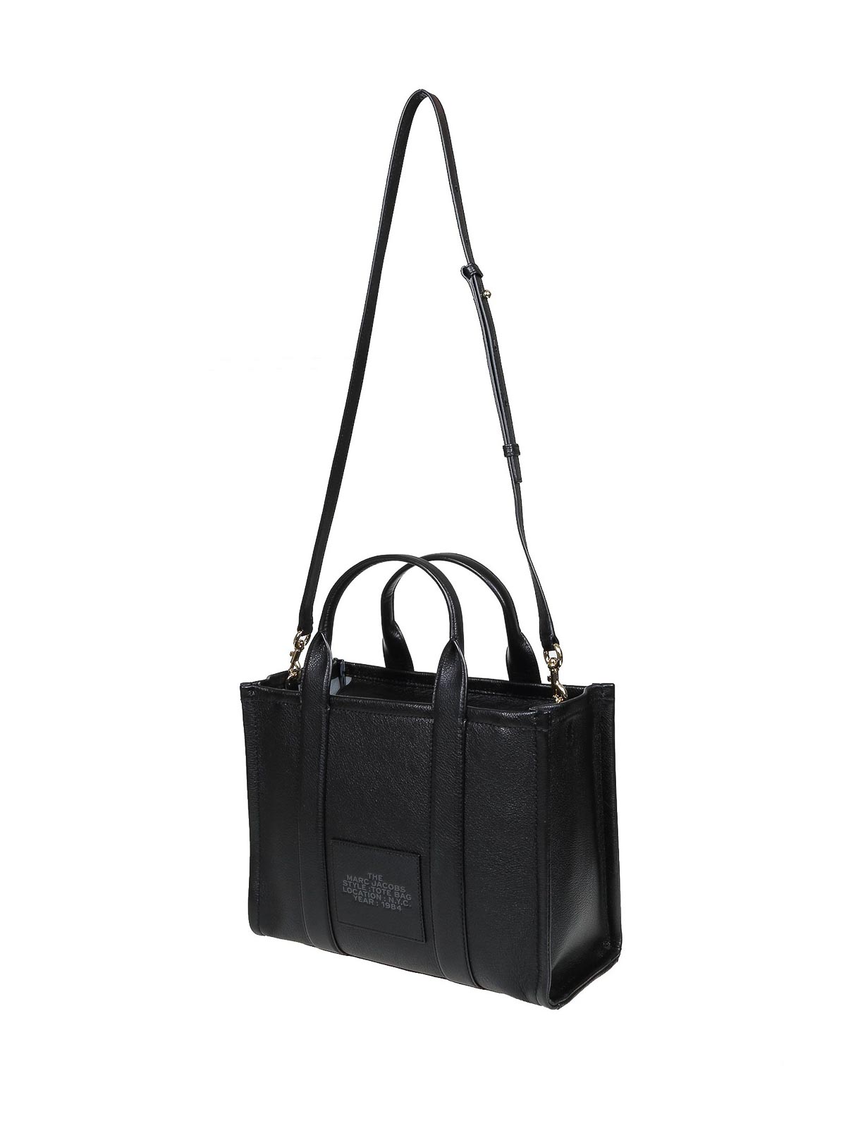 Shop Marc Jacobs Medium Tote In Black Leather