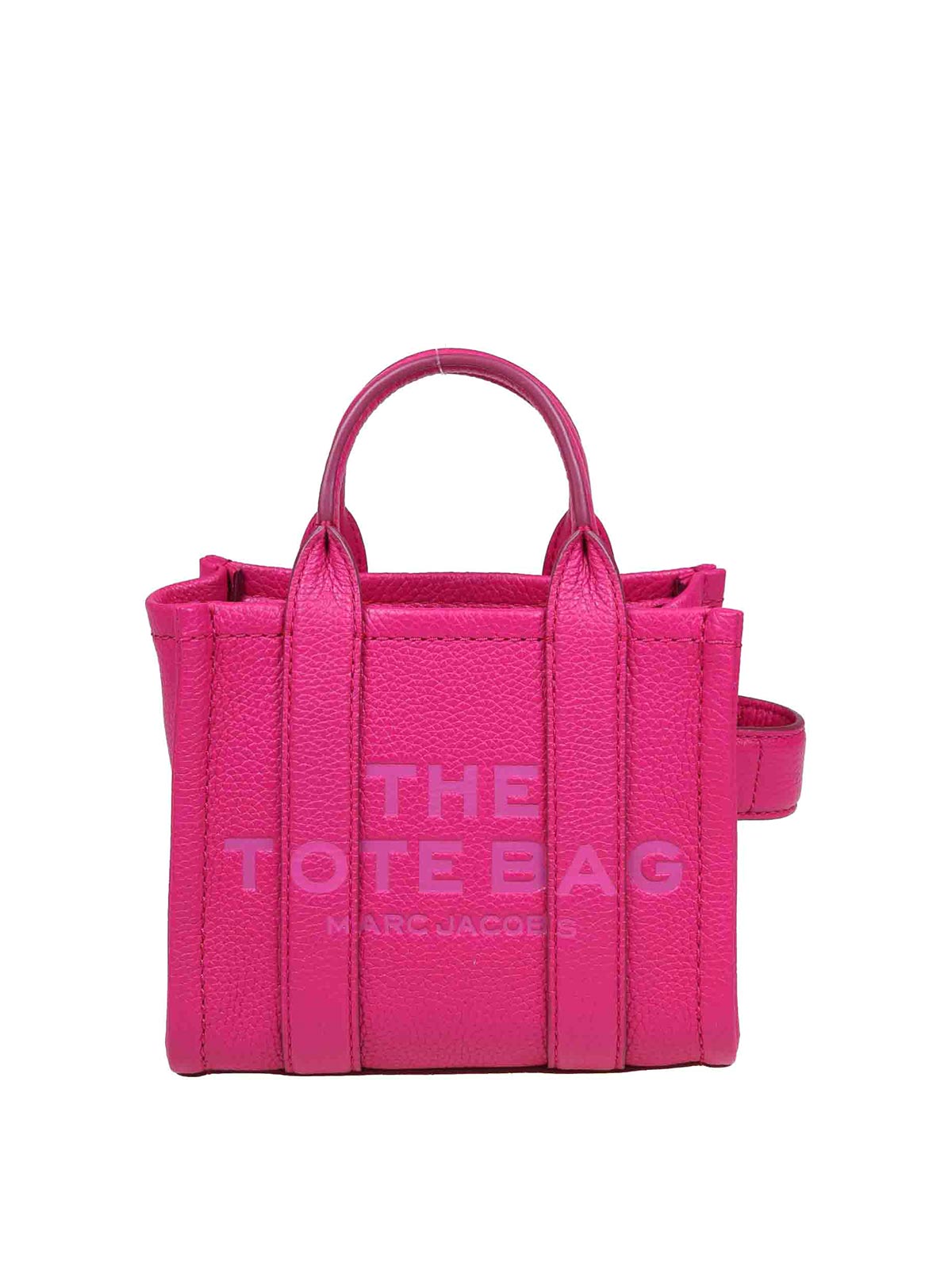 Shop Marc Jacobs The Mini Tote In Lipstick Colour In Pink