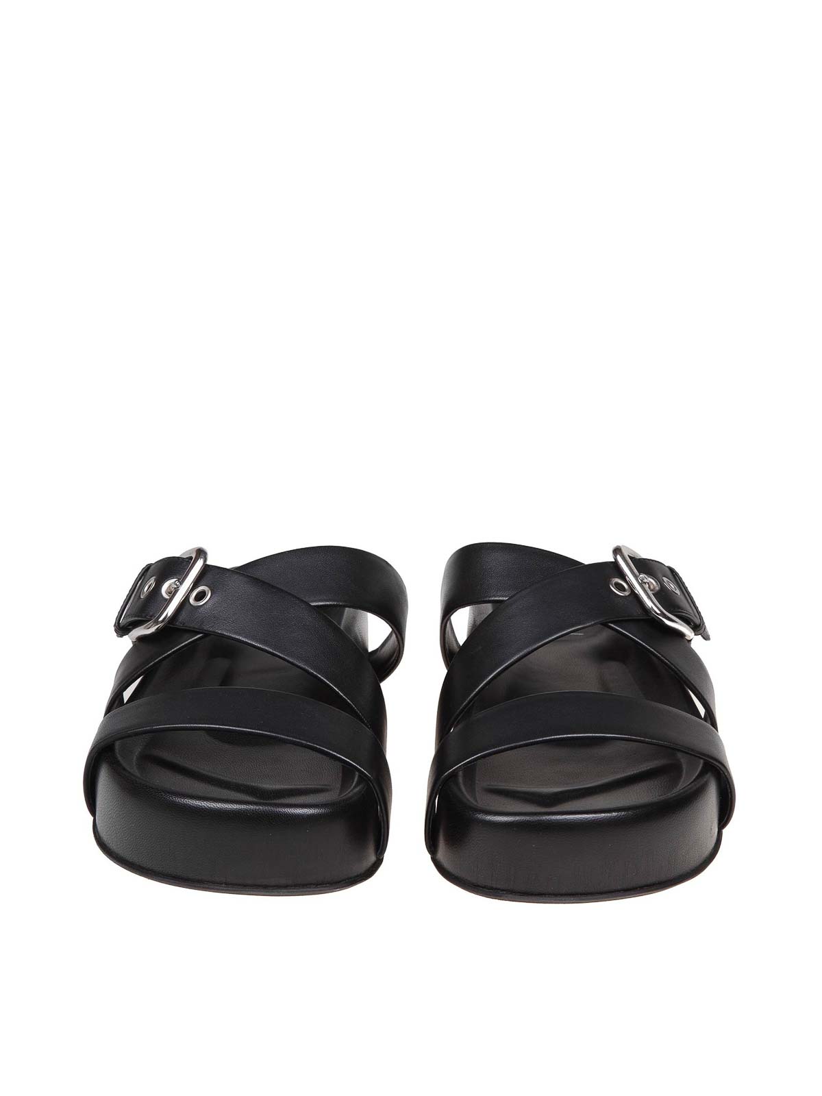 Shop Agl Attilio Giusti Leombruni Leather Sandals In Black