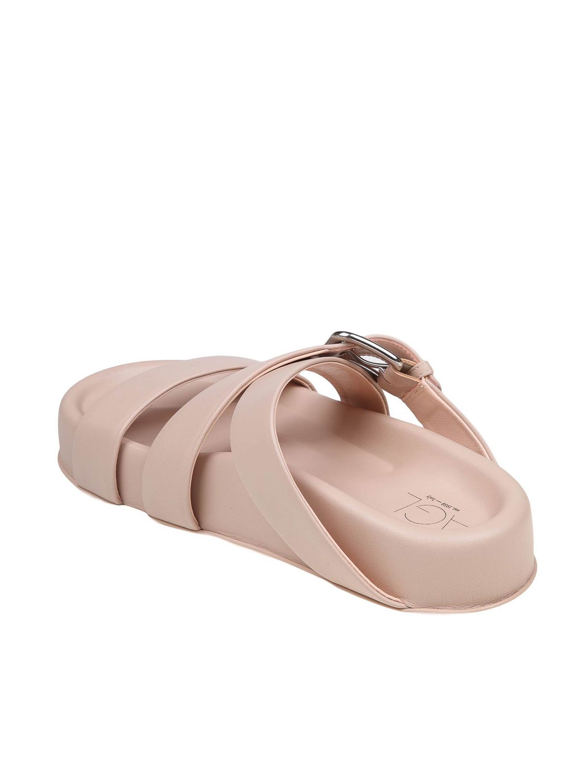 Shop Agl Attilio Giusti Leombruni Leather Sandals In Nude & Neutrals