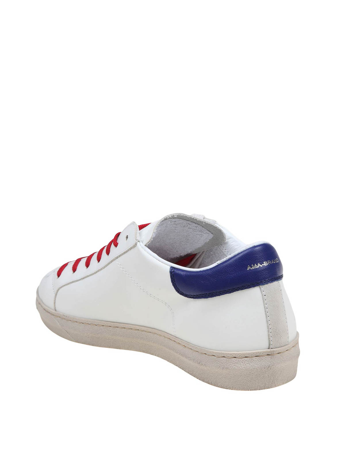 Shop Ama Leather Sneakers In White