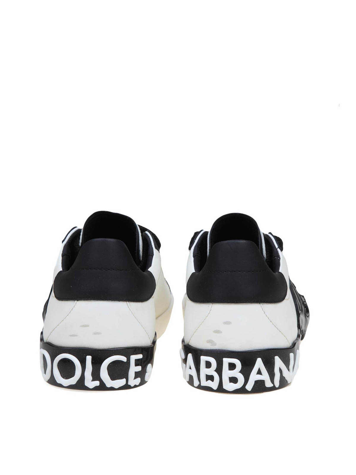 Shop Dolce & Gabbana Leather Sneakers In White