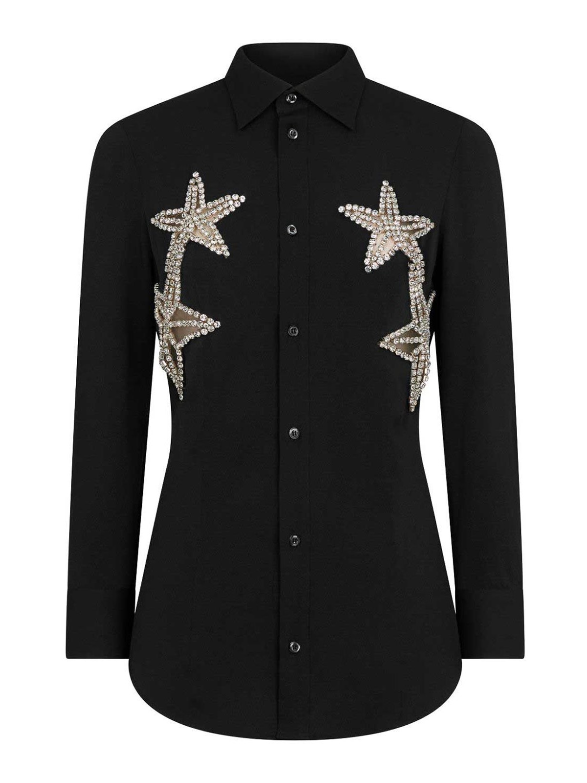 Shop Dsquared2 Crystal-embellished Shirt In Black