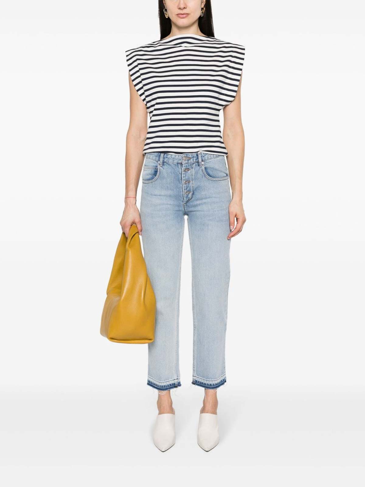 Shop Isabel Marant Jemina Slim-fit Cropped Jeans In Blue