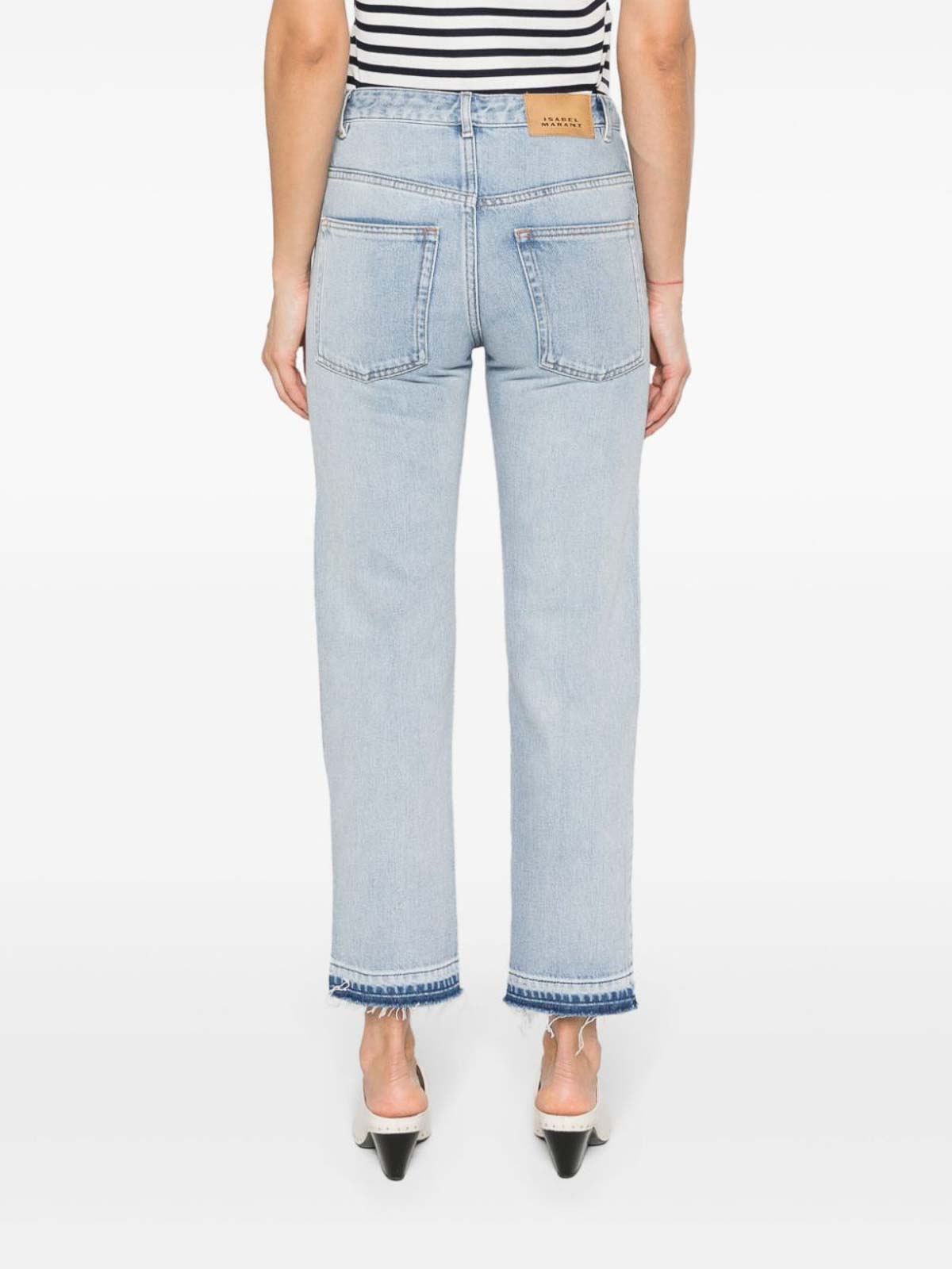 Shop Isabel Marant Jemina Slim-fit Cropped Jeans In Blue