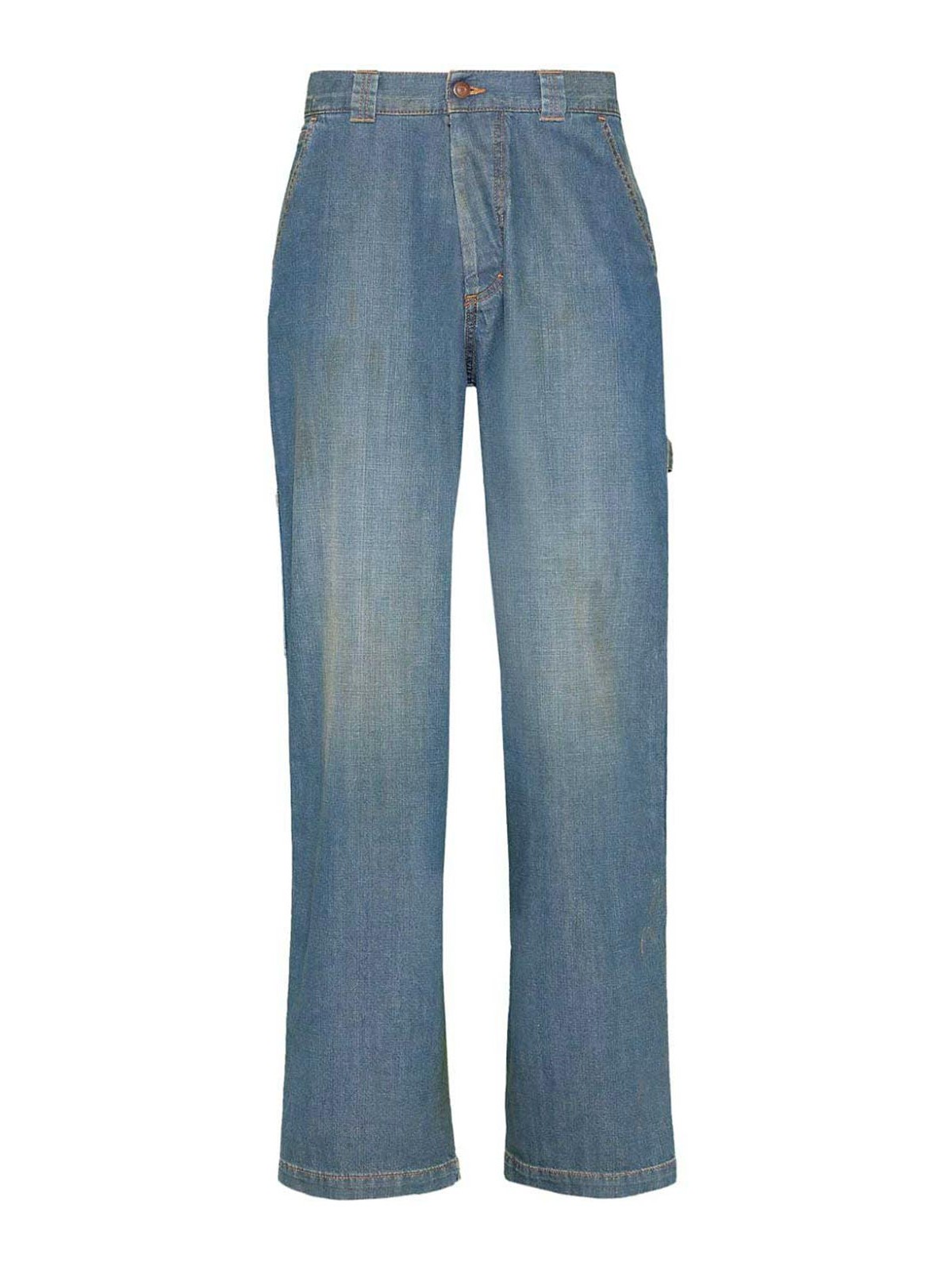 Maison Margiela Americana Jeans Mit Weitem Bein In Blue