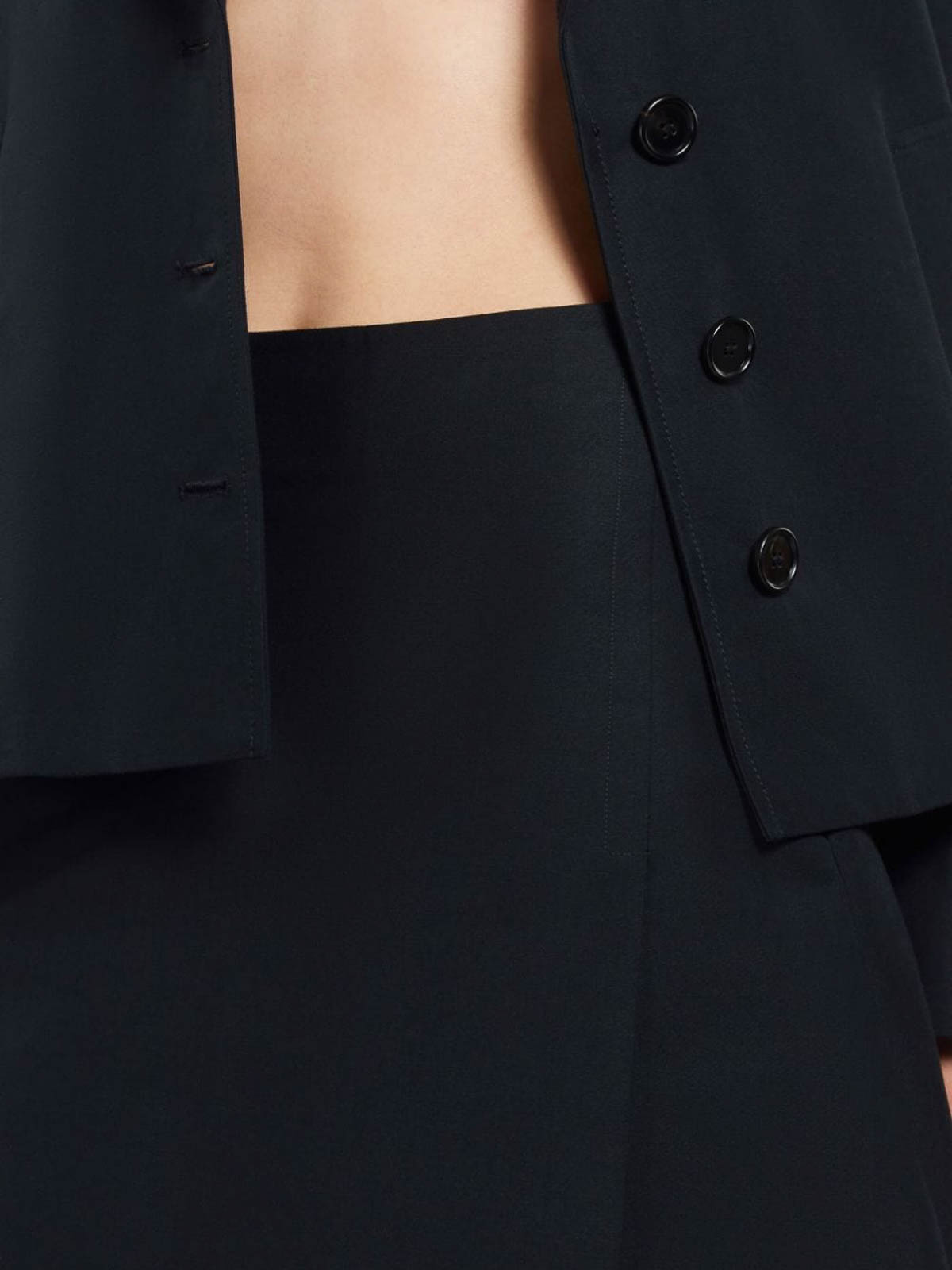 Shop Marni A-line Cotton Midi Skirt In Black