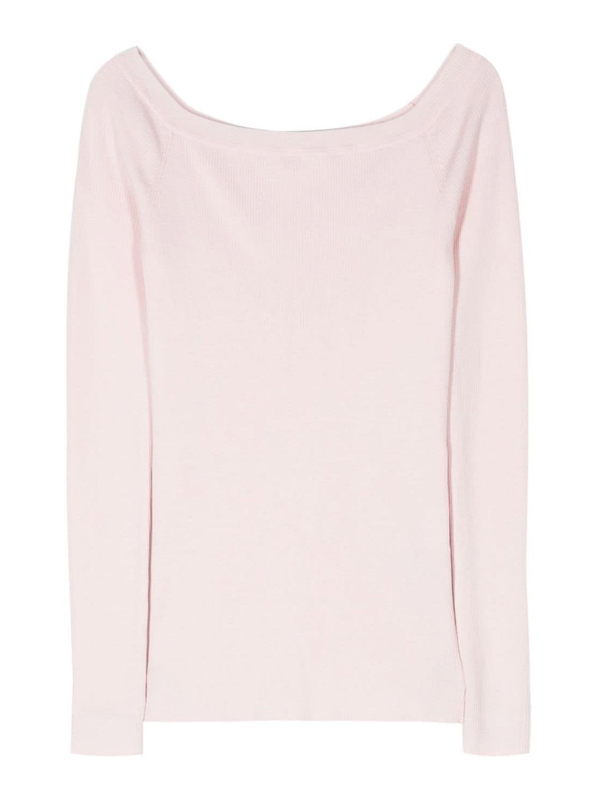 Shop P.a.r.o.s.h Fine-ribbed Jumper In Pink