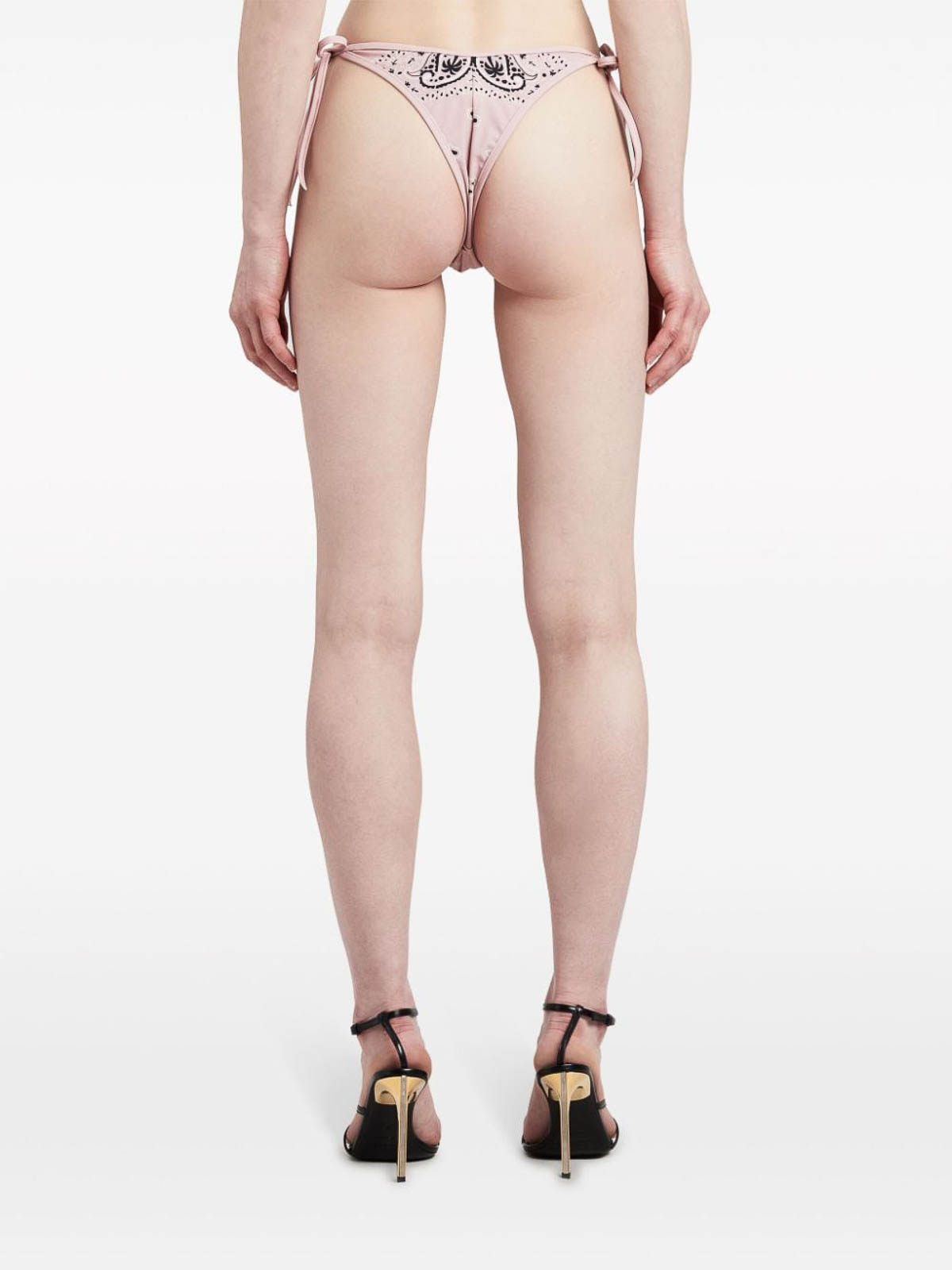 Shop Palm Angels Paisley-print Bikini Bottoms In Nude & Neutrals