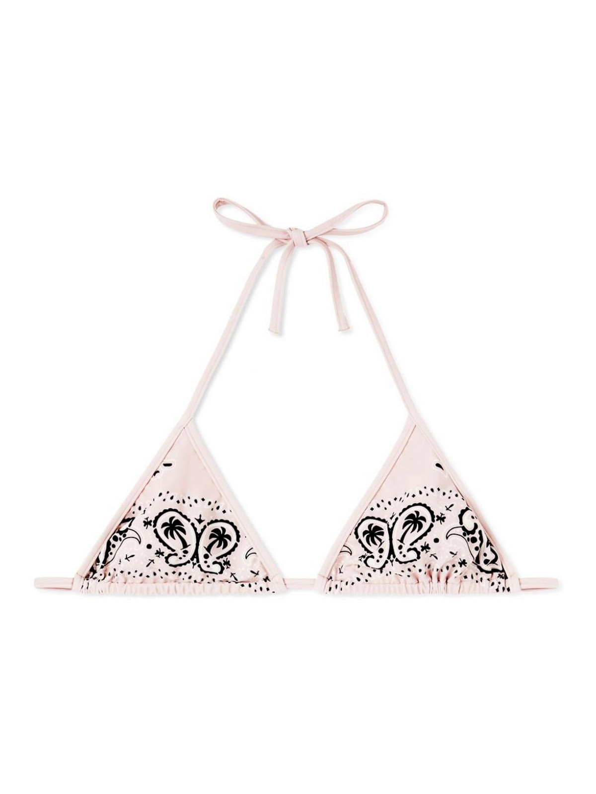 Shop Palm Angels Paisley-print Triangle Bikini Top In Nude & Neutrals