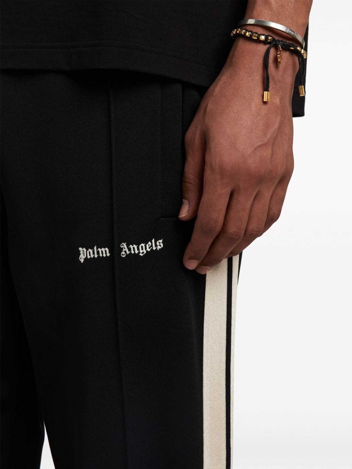 Shop Palm Angels Logo-print Track Pants In Black
