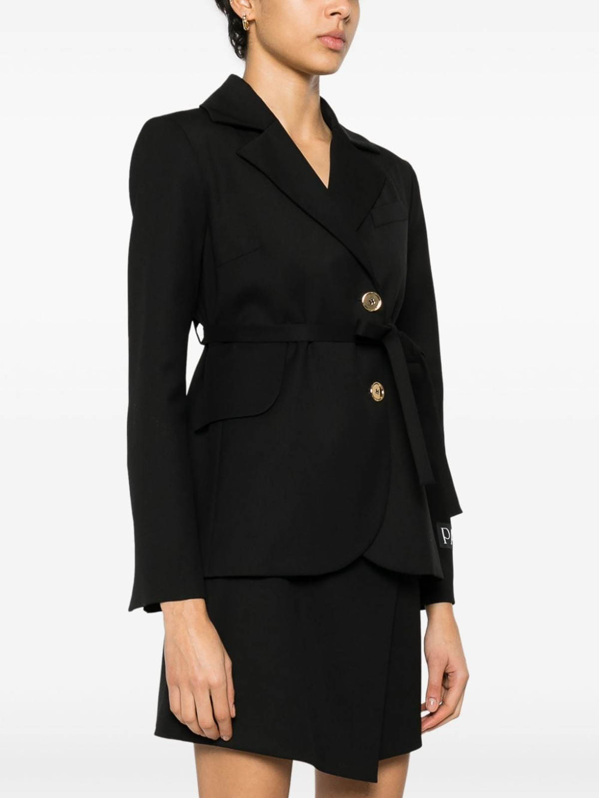Shop Patou Double-breasted Blazer In Black