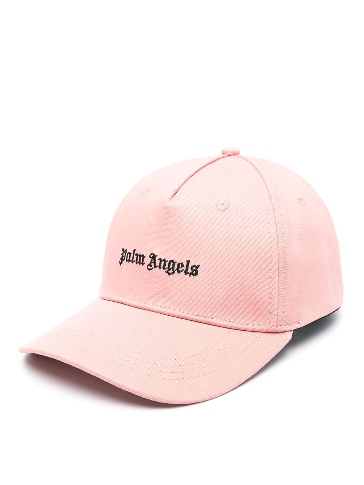 Shop Palm Angels Logo-embroidered Cotton Cap In Pink