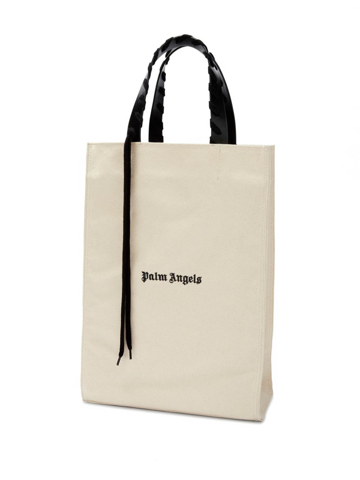 Shop Palm Angels Logo-print Tote Bag In Black