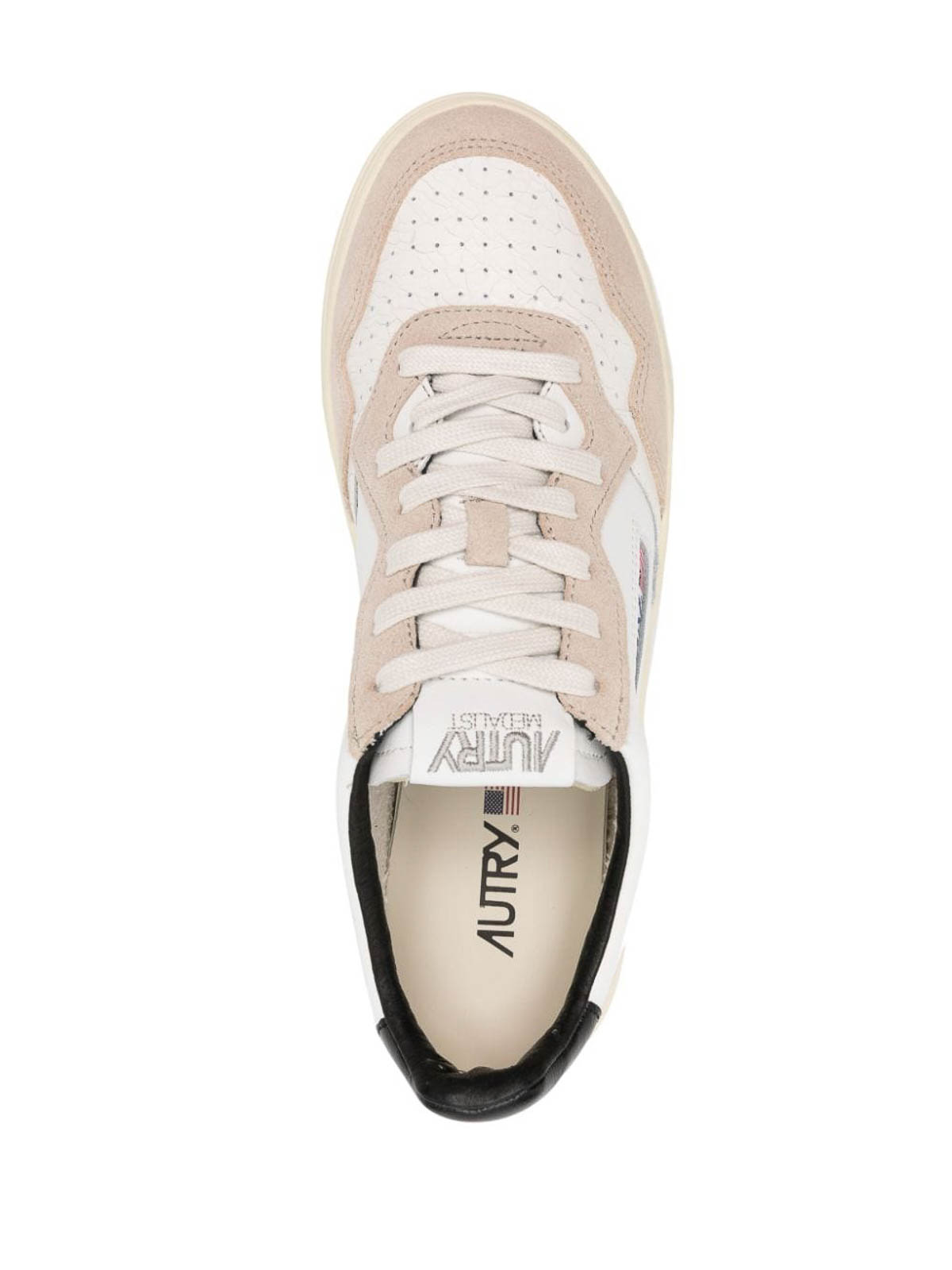 Shop Autry Medalist Leather Sneakers In White