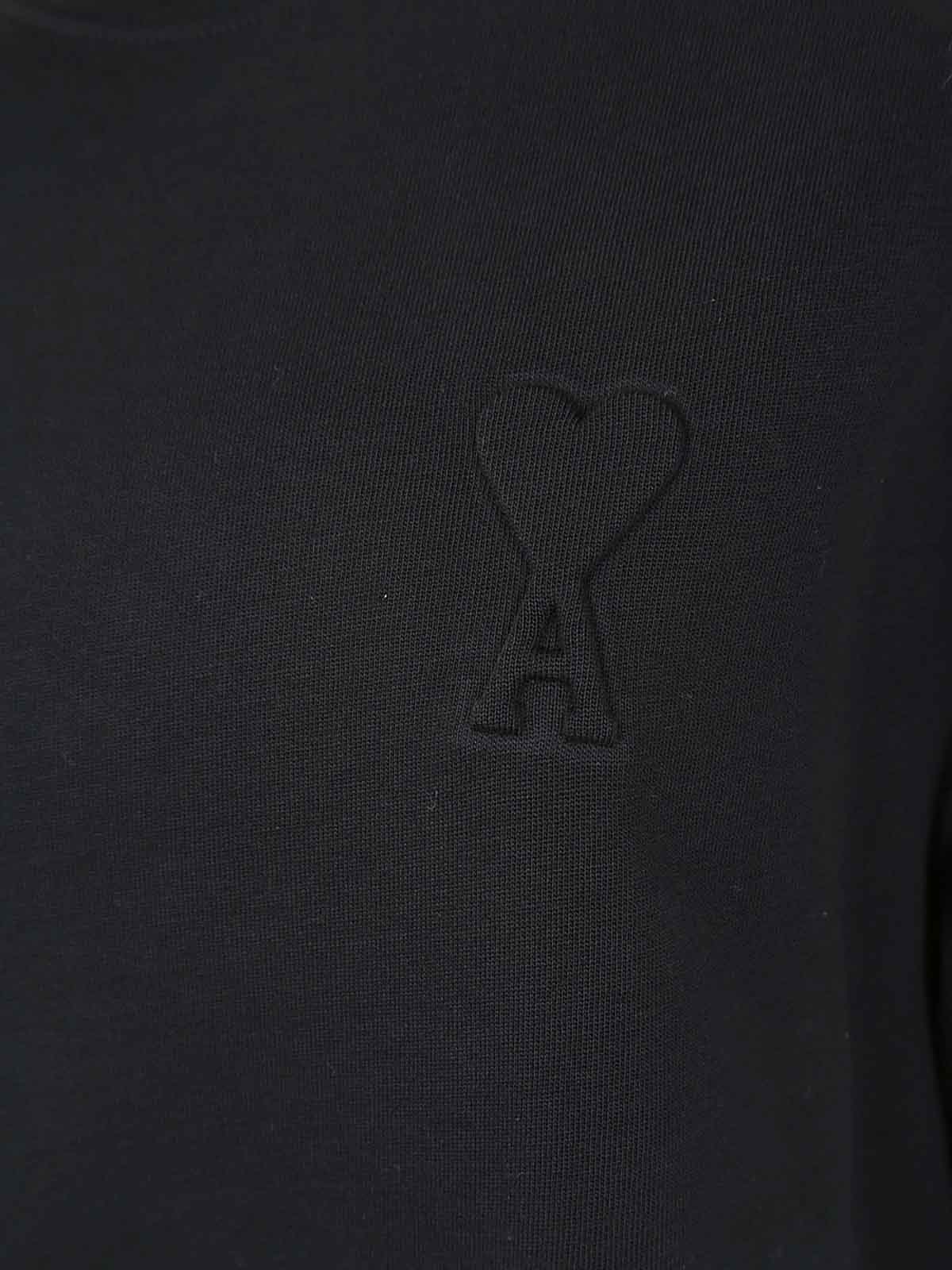 Shop Ami Alexandre Mattiussi Camiseta - Negro In Black