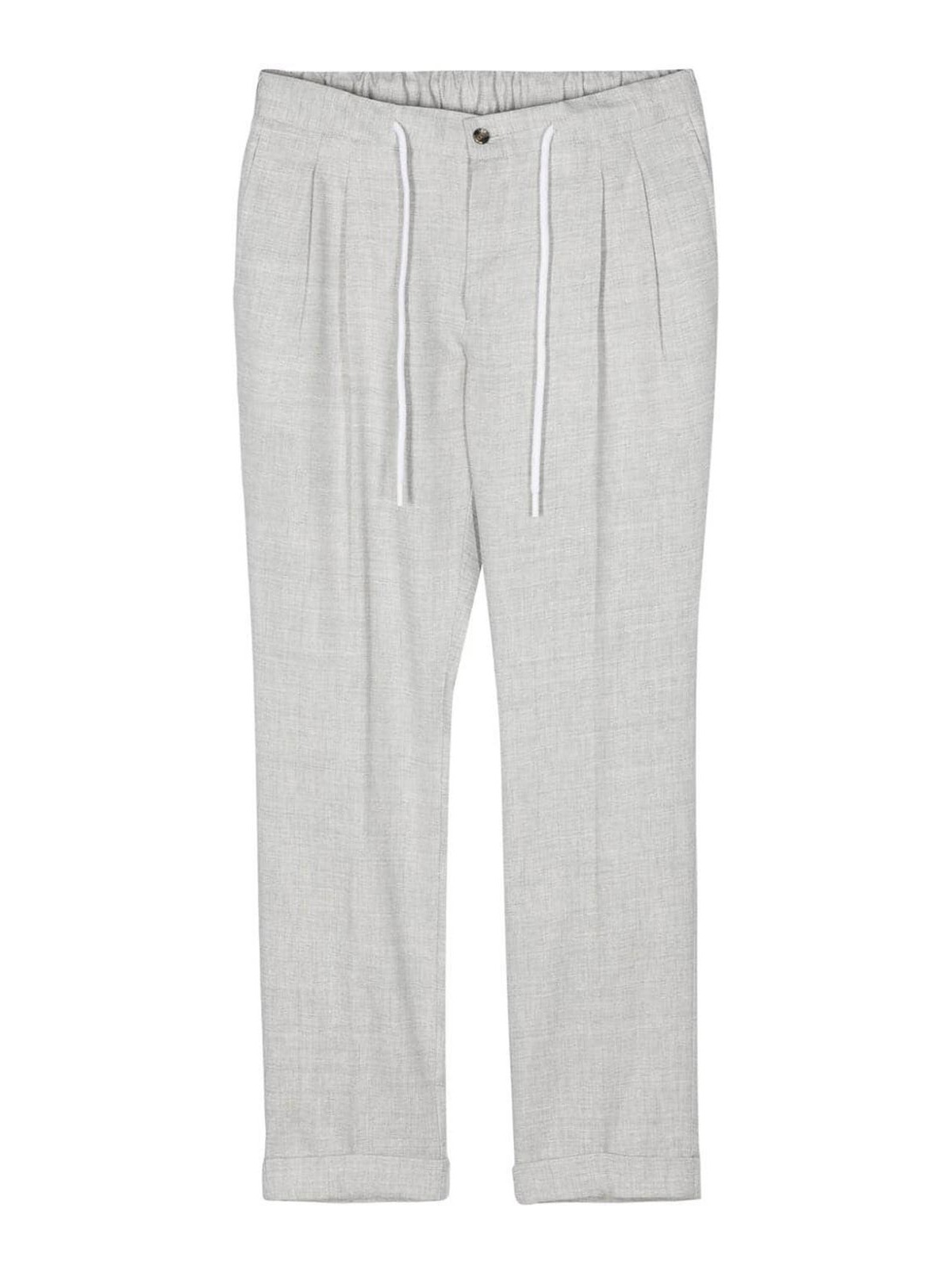 Barba Roma Drawstring-waist Trousers In Grey
