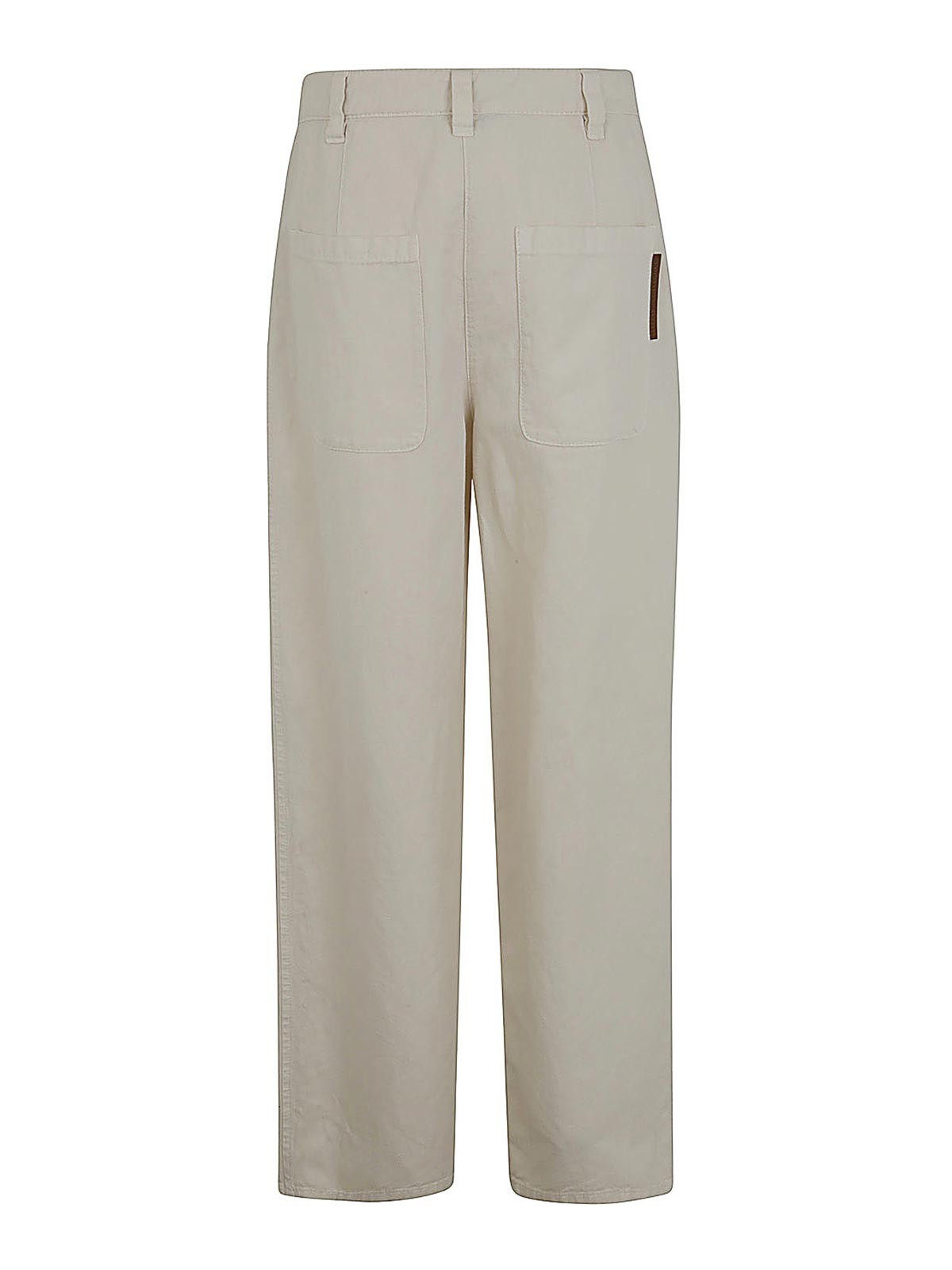 Shop Brunello Cucinelli Tinted Trousers In White