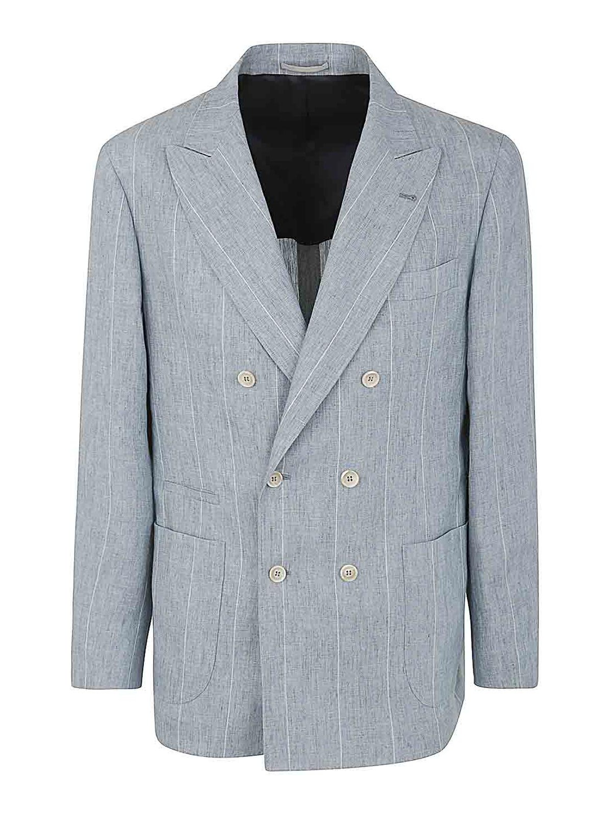 Shop Brunello Cucinelli Suit Type Jacket In Blue