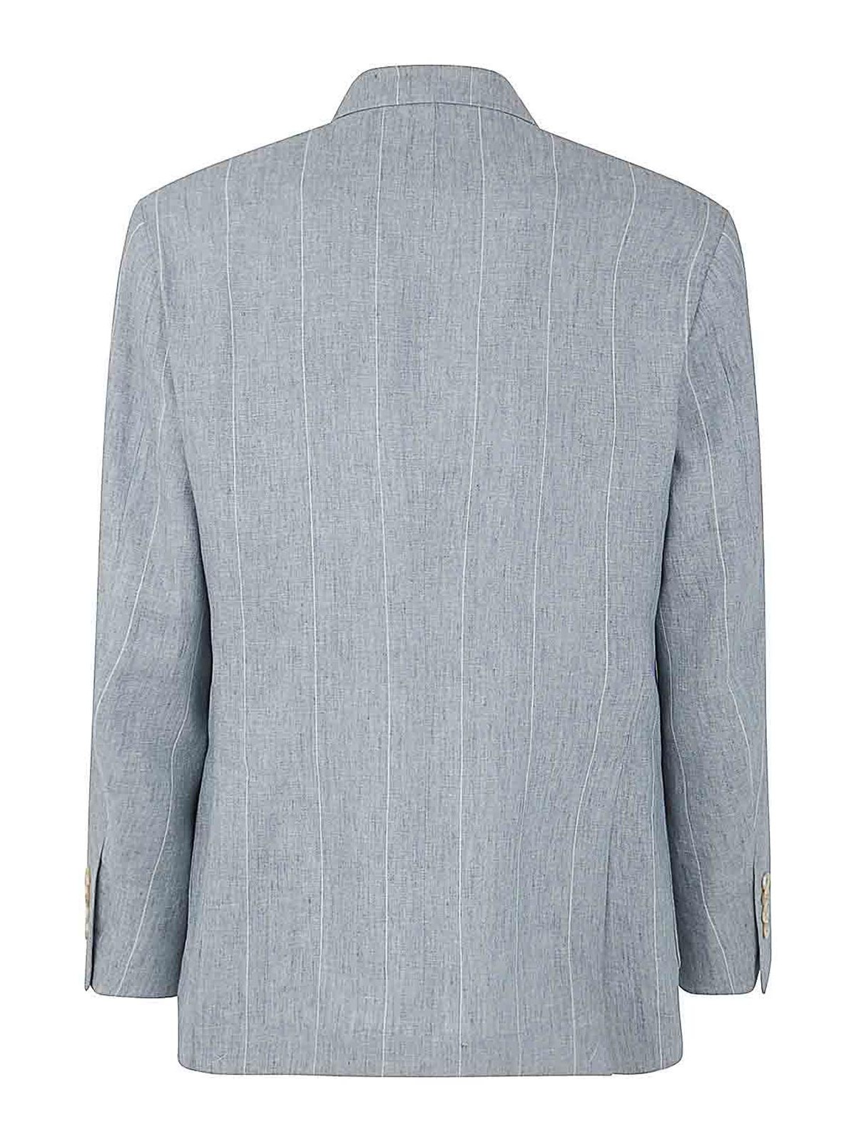 Shop Brunello Cucinelli Suit Type Jacket In Blue