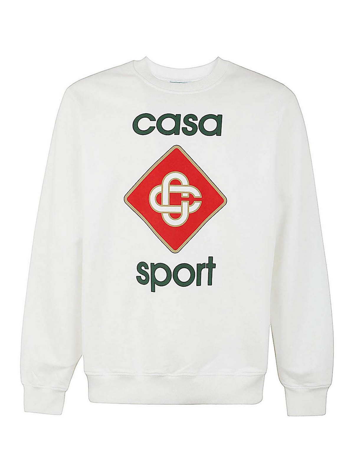 Shop Casablanca Casa Sport Icon Screen Printed Sweatshirt In White