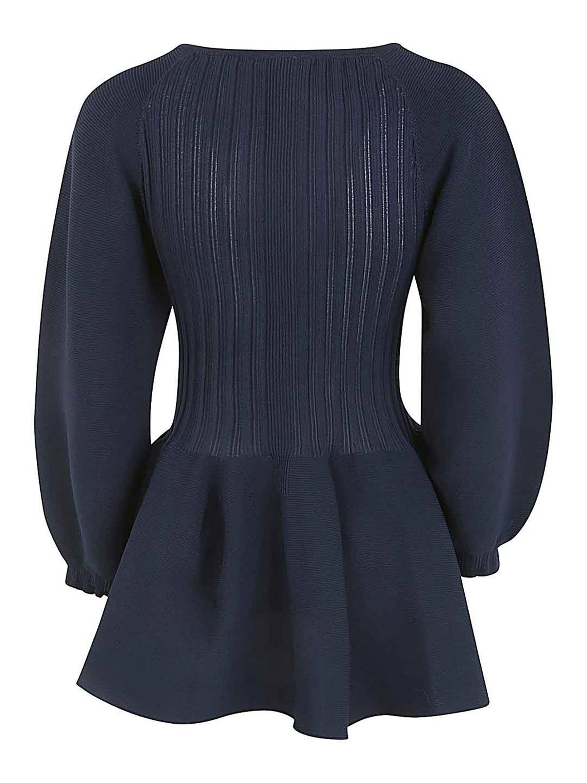 Shop Cfcl Puff Sleeve Flare Top In Blue