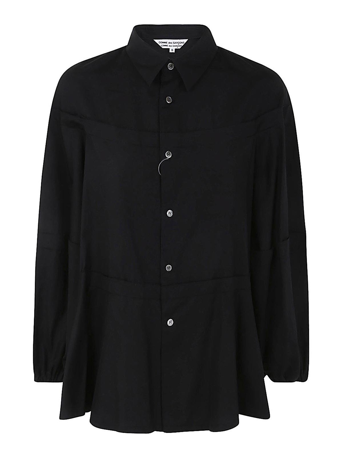 Shop Comme Des Garçons Balloon Sleeves Shirt In Black