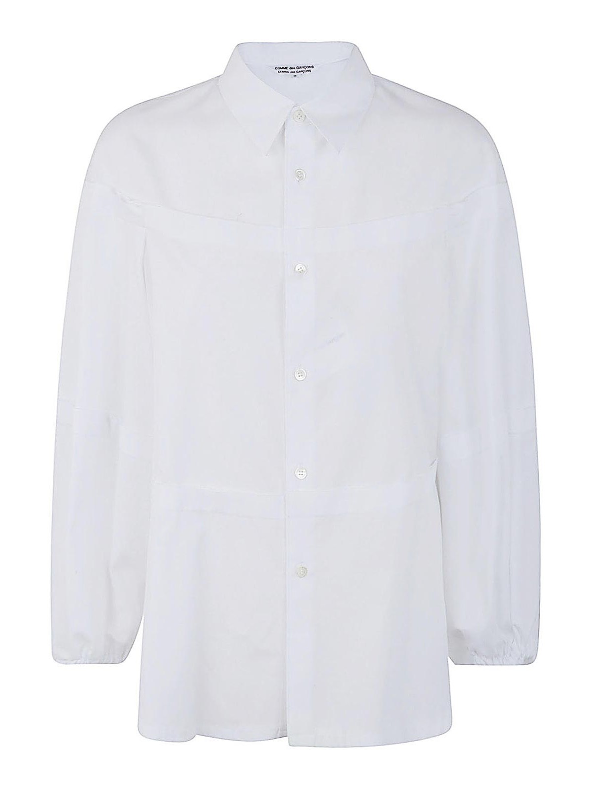 Shop Comme Des Garçons Balloon Sleeves Shirt In White