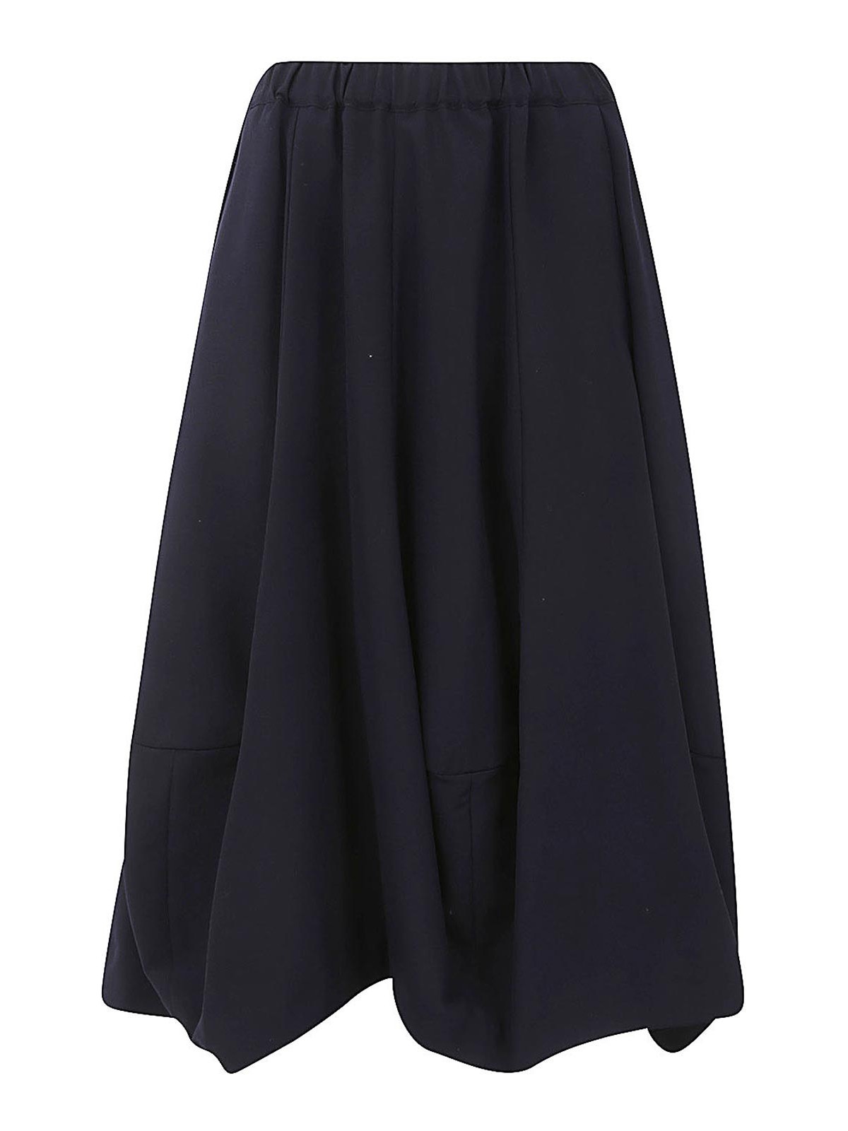 Shop Comme Des Garçons Long Skirt In Blue