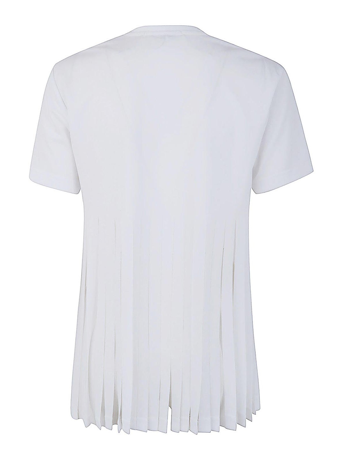 Shop Comme Des Garçons Fringed T-shirt In White